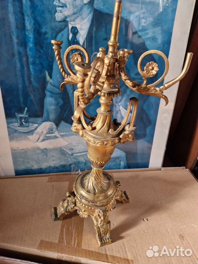 Подсвечник дореволюционный, золочение