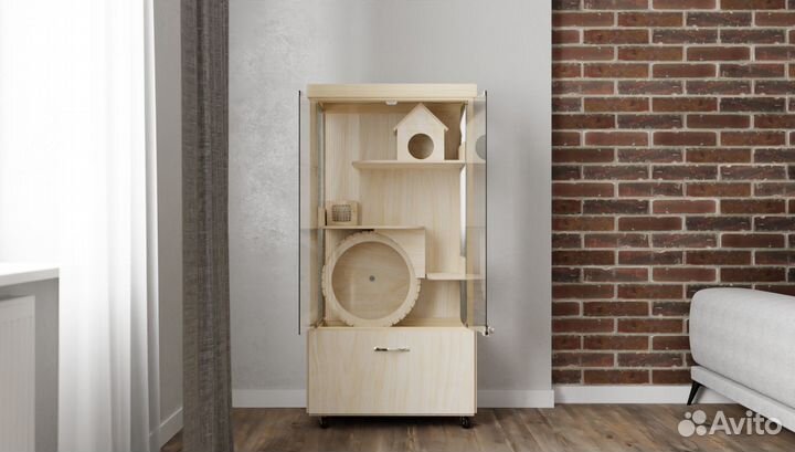 Клетка Витрина для шиншилл дегу хорька грызунов 4