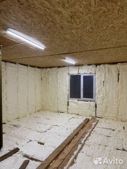 Утепление, теплоизоляция пенополиуретаном потолка