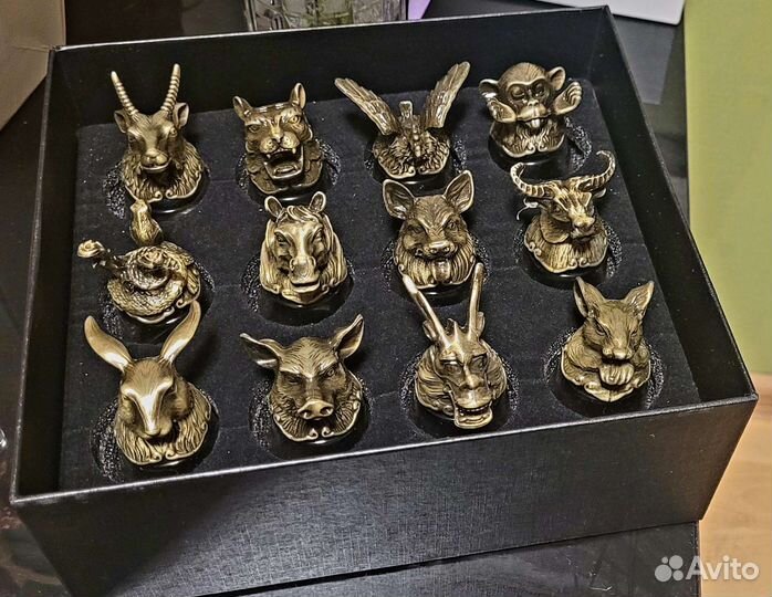 12 рюмок животных в подарочной упаковке