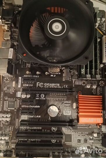 Мат. плата GA-Z97X-SLI с процом core i7 4770