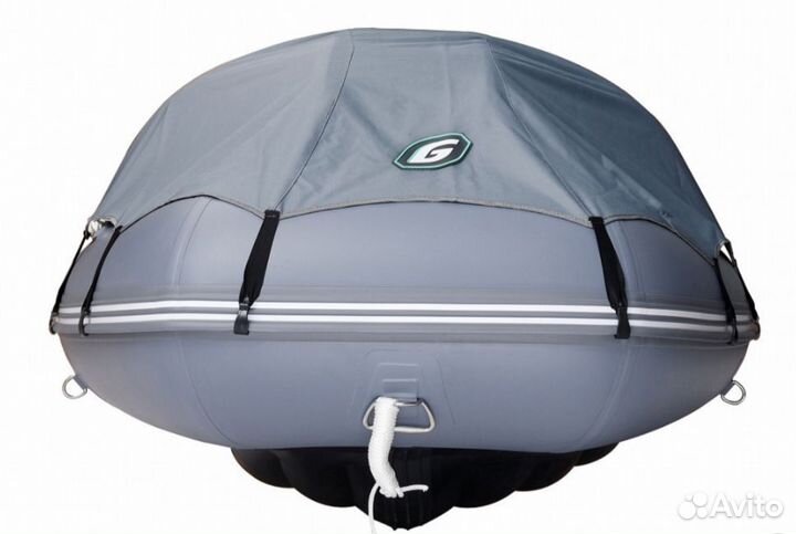 Надувная лодка gladiator E350PRO темно-серая