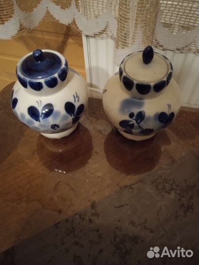 Петушок, свинка и магнитики Гжель, вазочки