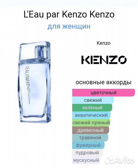 Kenzo L'Eau Par Kenzo Pour Femme, 100ml