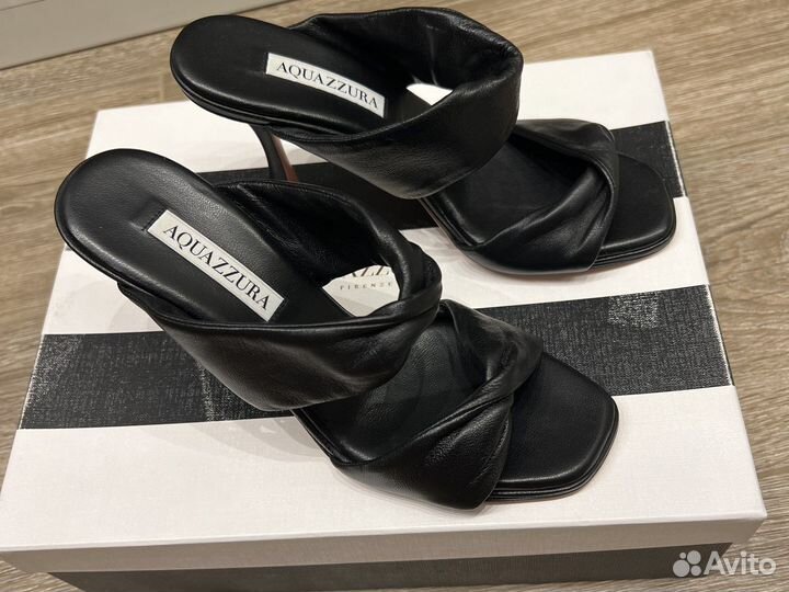 Мюли кожаные Aquazzura