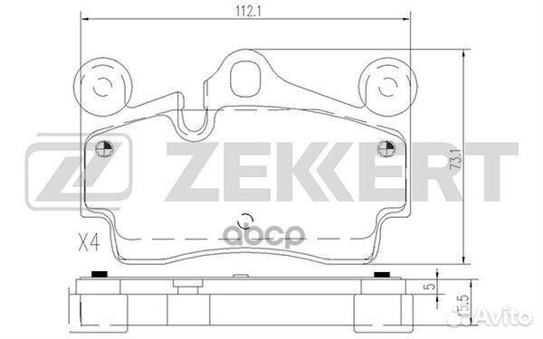 Колодки торм. диск. задн. Audi Q7 06- Porsche