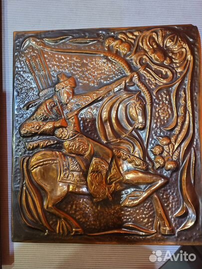 Картина чеканка медь