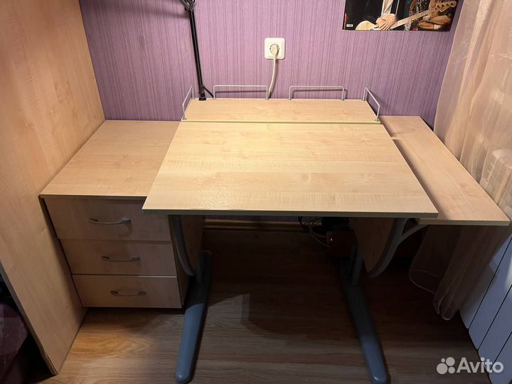 Растущая парта дэми с тумбрй и стулом