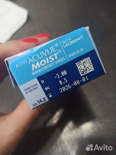 Контактные линзы acuvue 1 day moist