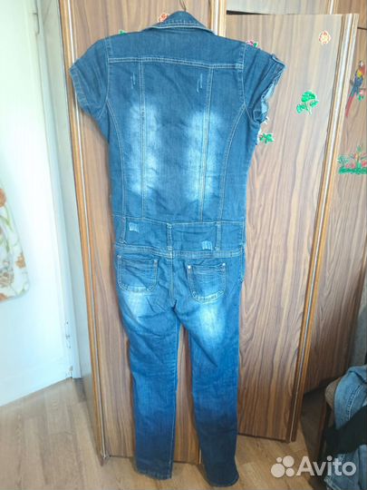 Джинсовый комбинезон женский 46 48