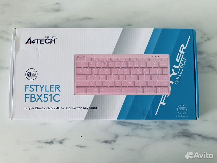 Клавиатура беспроводная A4Tech Fstyler FBX51C