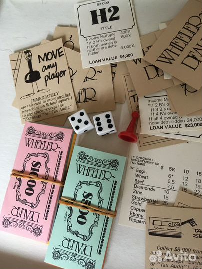 Настольная игра Wheeler-dealer. США, как Монополия