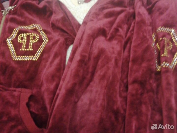 Бархатный, брючный костюм детский 110см