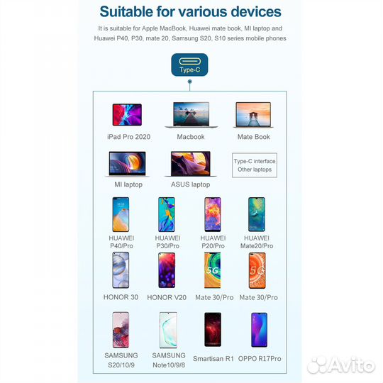 USB Хаб type-c на MacBook 2в1 bronka