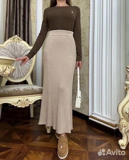 Юбка миди теплая