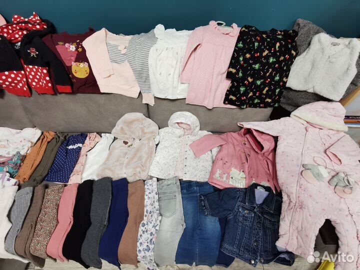 Вещи для девочки 9-12 мес