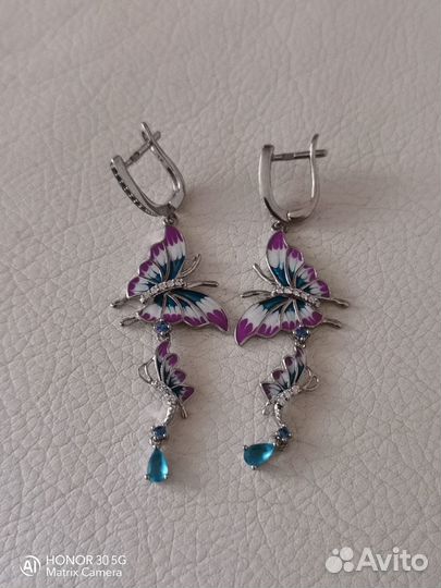 Серьги серебро