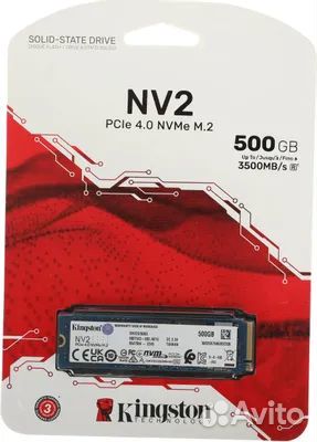 SSD накопитель Kingston NV2 SNV2S/500G 500гб, M.2
