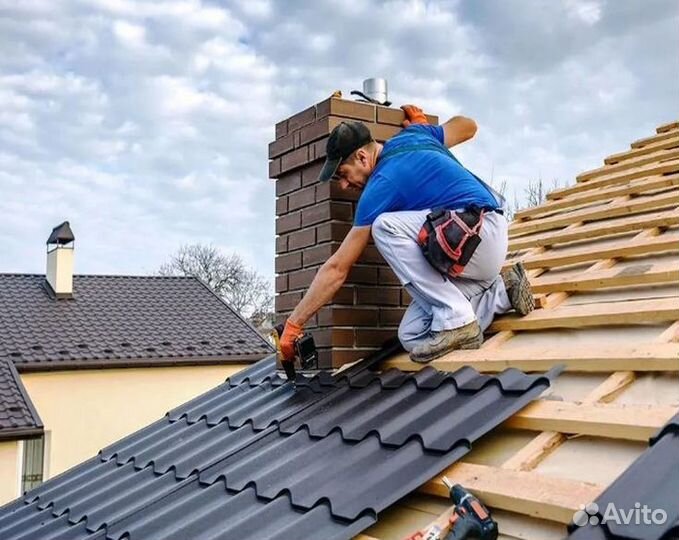 Строительные работы, бригада строителей