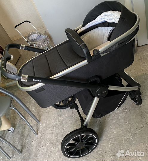 Коляска Carrello Optima 2 в 1 (Leather Black)
