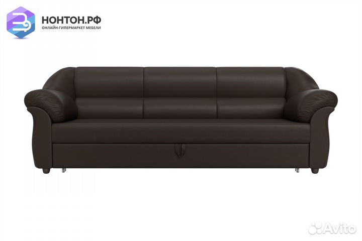 Диван дельфин Карнелла экокожа коричневая