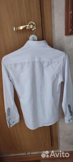 Рубашка белая для мальчика 152