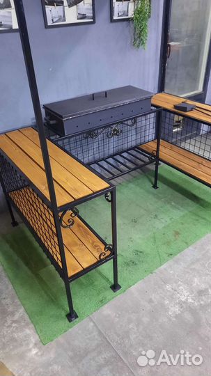 Мангал беседка с крышей