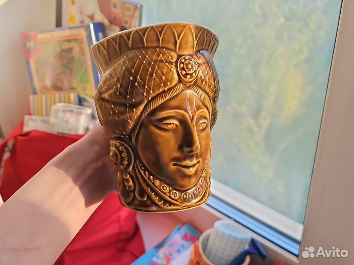 Кружка винтажная шамоханская царица фаянс СССР