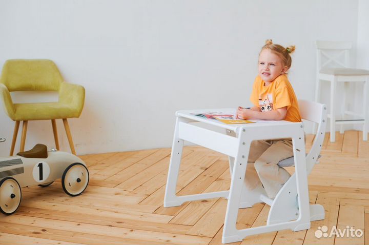 Растущий стол + стул + подушка Комплект