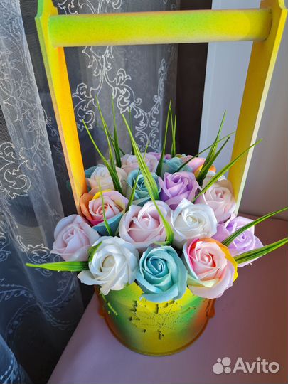 Букет из мыльных цветов