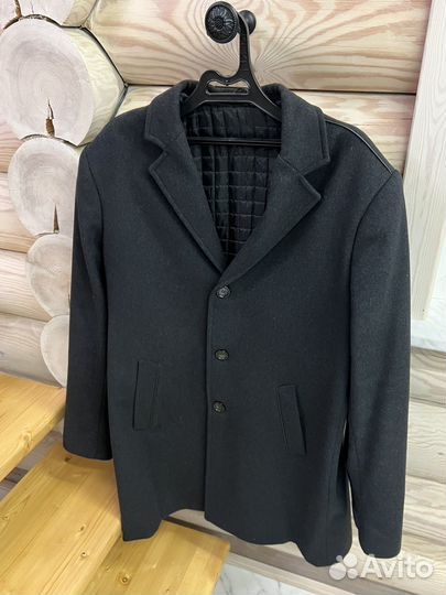 Мужское пальто 50% шерсти р.60