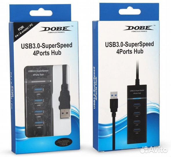 PS4 USB 3.0 HUB, Разветвитель USB