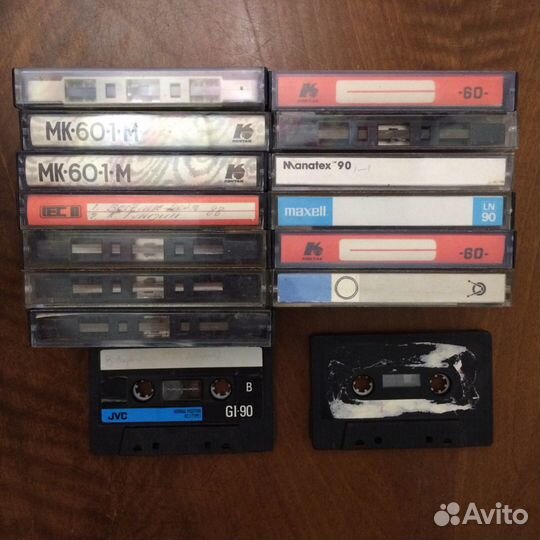 Старые аудио кассеты MK 60, Maxell, JVC, sony, TDK