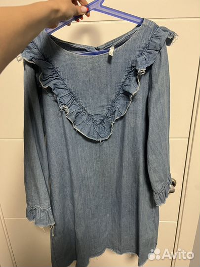 Платье zara джинсовое