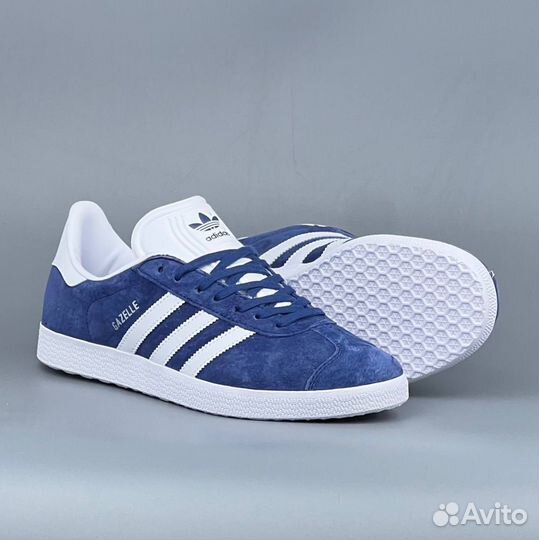 Голубые Adidas Gazelle свежие