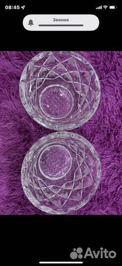 Хрустальная ваза, салатники-конфетницы