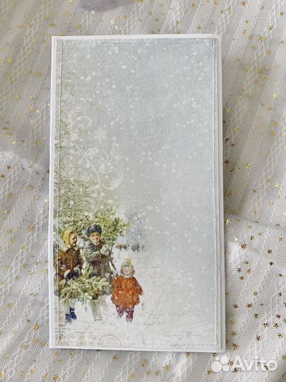 Новогодний конверт ручной работы