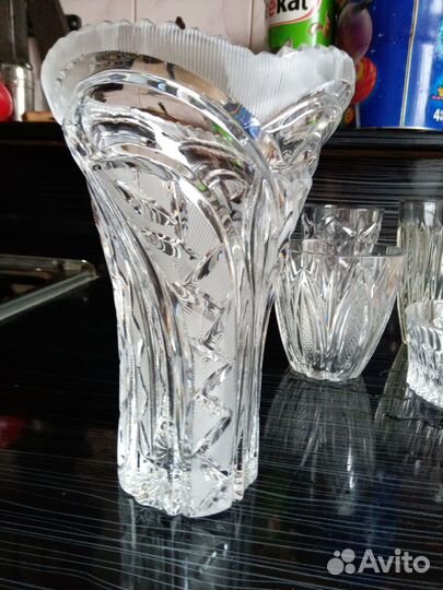 Ваза хрустальная СССР, сахарница, салатник