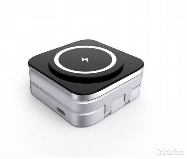 Магнитная беспроводная зарядка 3 в 1 складная