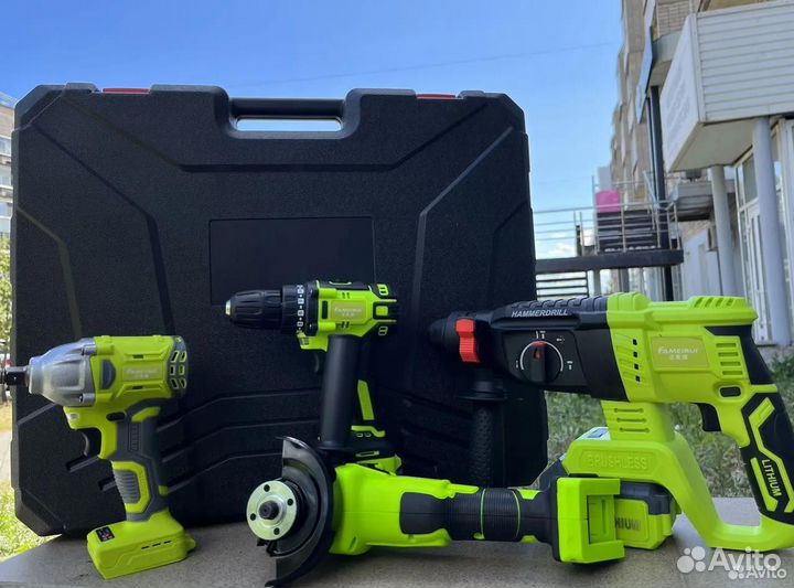 Fameirui 4 в 1 Набор аккумуляторного иснтрумента Г