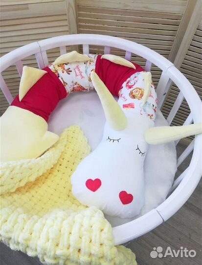 Пледик детский плюшевый, на выписку, 0+