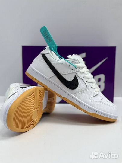 Кроссовки Nike dunk белые 3