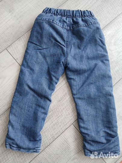Джинсы утепленные для мальчика 98