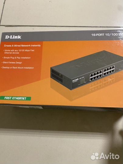 Коммутатор D-Link 16 port 10/100