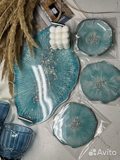 Сервировочный набор из эпоксидной смолы