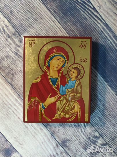 Рукописная икона Богородицы Иверская