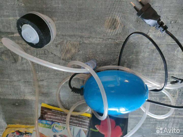 Аквариум, корм и насос