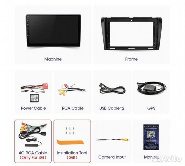 Андроил магнитола для Mazda 3 2004-2009г / Мазда