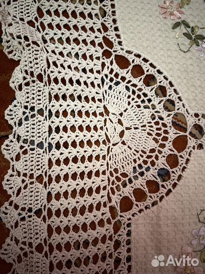 Вязаная скатерть крючком