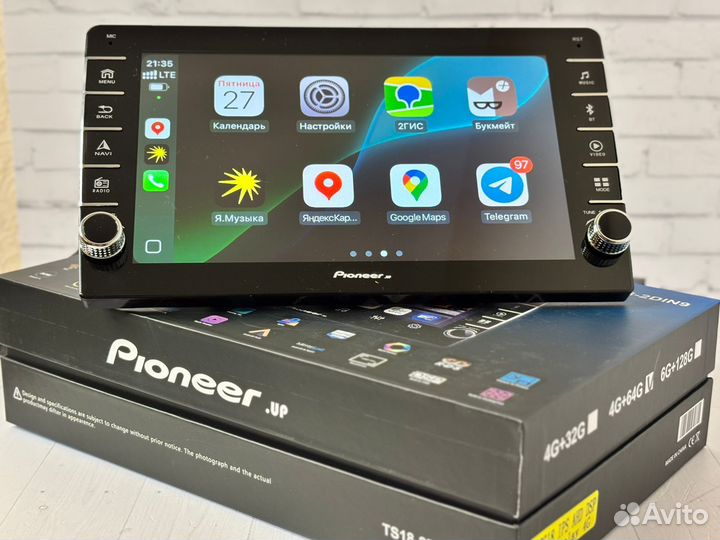 Магнитола android Pioneer Ts18 4/64 с крутилками